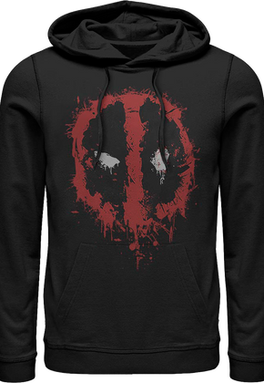 Deadpool Paint Splatter Logo Marvel Comics Hoodie