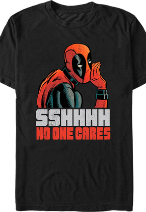 Deadpool Sshhhh No One Cares Marvel Comics T-Shirt