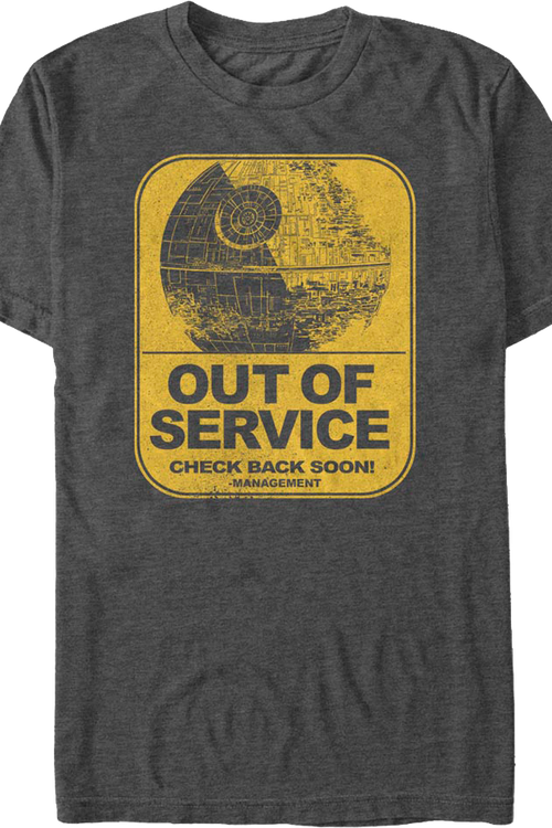 Death Star Out Of Service Star Wars T-Shirt