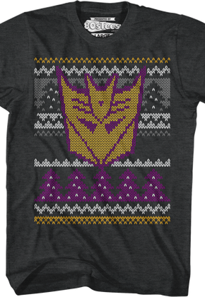 Decepticons Faux Ugly Christmas Sweater Transformers T-Shirt