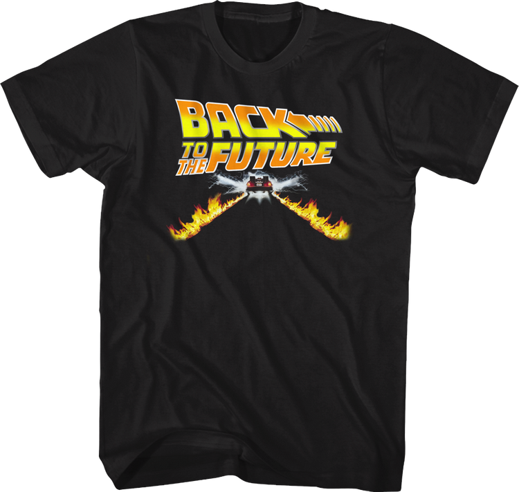 Delorean Fire Tracks T-Shirt