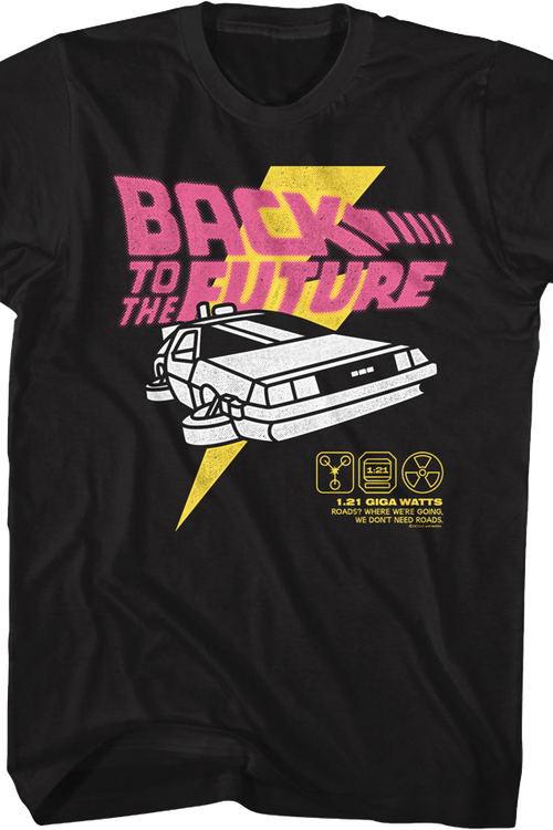 DeLorean Lightning Bolt Back To The Future T-Shirt