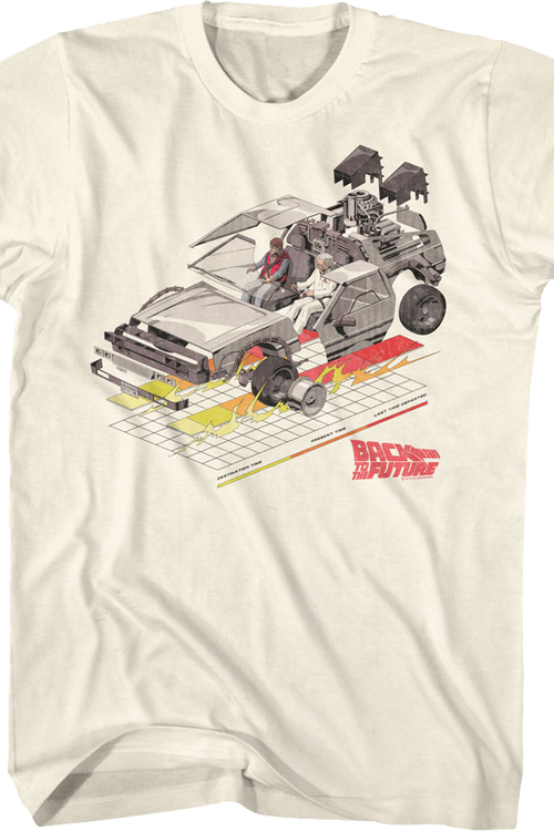 DeLorean With Grid Back To The Future T-Shirt