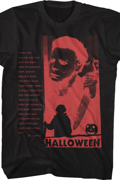 Devil's Eyes Negative Silhouette Halloween T-Shirt