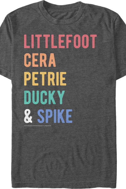 Dinosaur Names Land Before Time T-Shirt