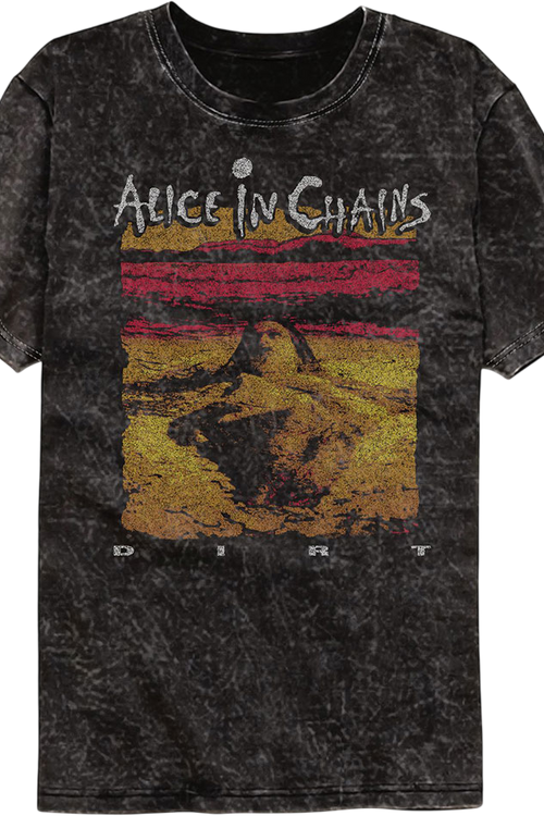 Dirt Cover Artwork Alice In Chains Mineral Wash T-Shirt