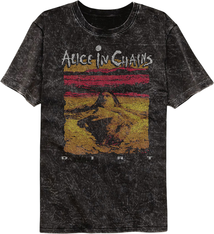 Dirt Cover Artwork Alice In Chains Mineral Wash T-Shirt