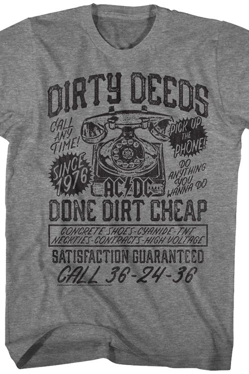 Dirty Deeds ACDC T-Shirt