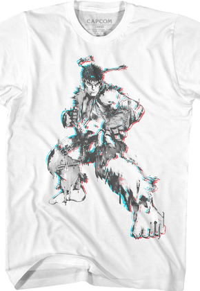 Distorted Ryu Street Fighter T-Shirt
