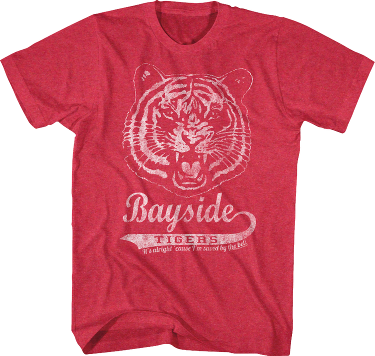 Distressed Bayside Tigers Logo Saved By The Bell T-Shirt