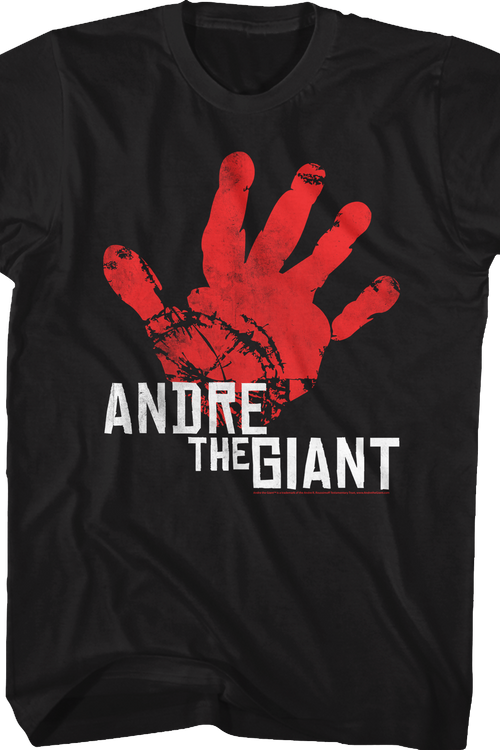 Distressed Handprint Andre The Giant T-Shirt