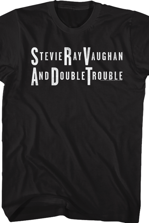 Distressed Logo Stevie Ray Vaughan And Double Trouble T-Shirt