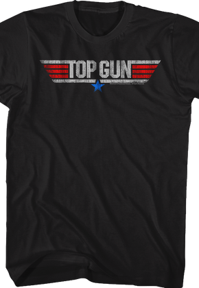 Distressed Logo Top Gun T-Shirt