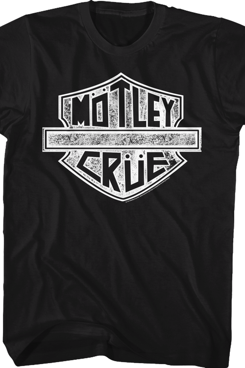 Distressed Motorcycle Logo Motley Crue T-Shirt