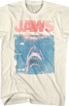 Distressed Movie Poster Jaws T-Shirt