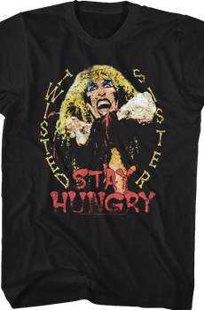 Distressed Stay Hungry Twisted Sister T-Shirt