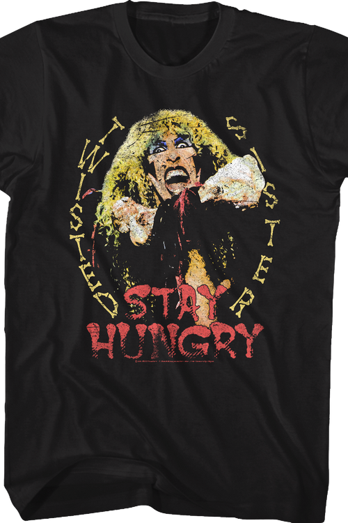Distressed Stay Hungry Twisted Sister T-Shirt
