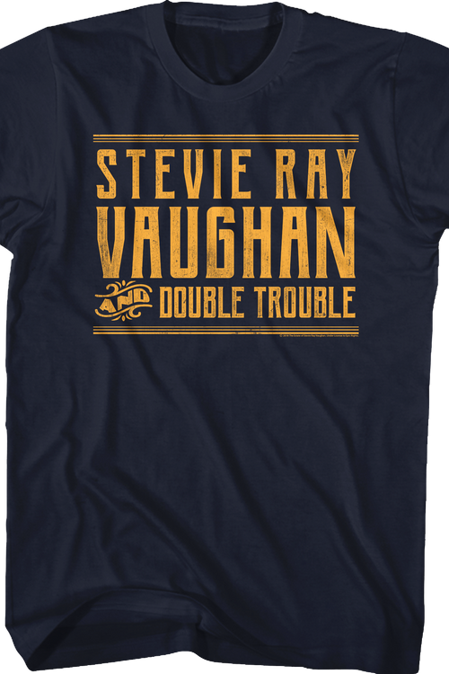Distressed Stevie Ray Vaughan and Double Trouble T-Shirt
