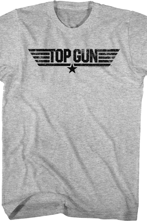 Distressed Top Gun Logo T-Shirt