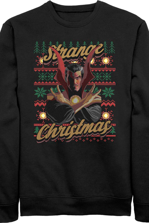 Doctor Strange Faux Ugly Christmas Sweater Marvel Comics Sweatshirt