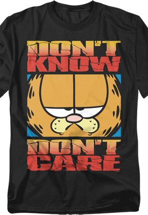 Don't Know Don't Care Garfield T-Shirt