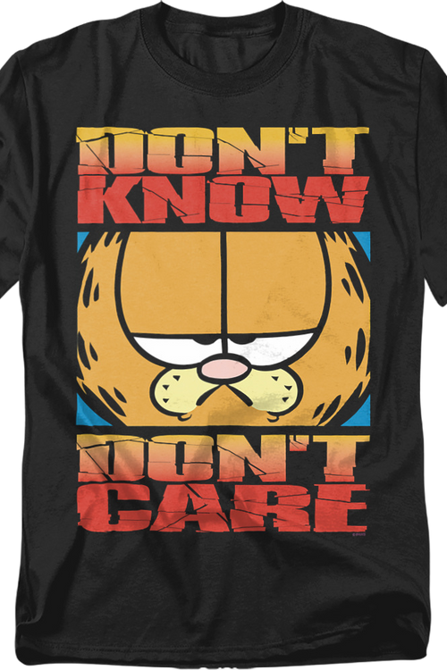 Don't Know Don't Care Garfield T-Shirt