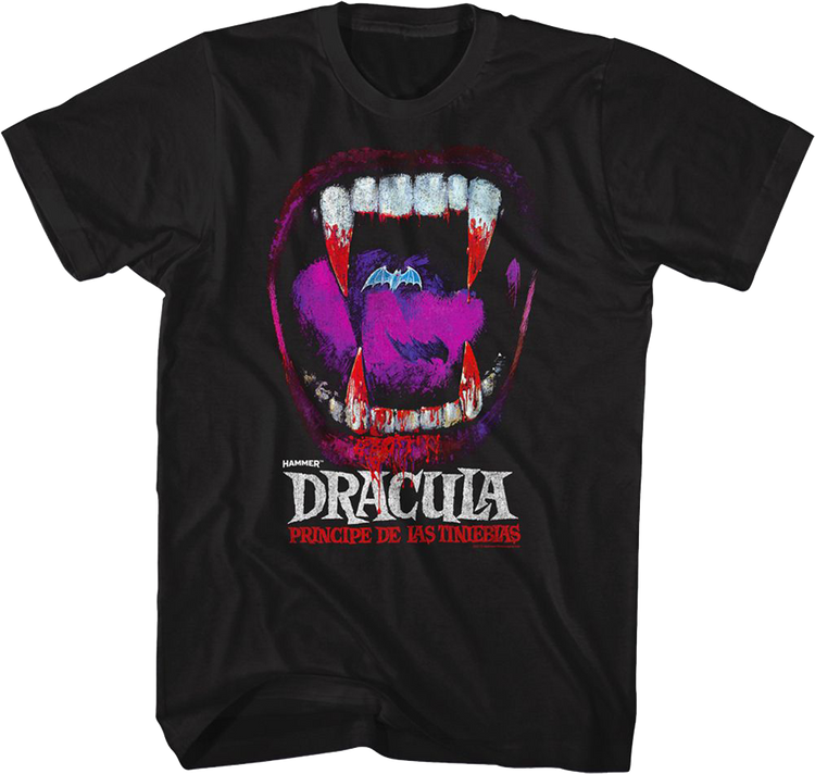Dracula Vampire Teeth Hammer Films T-Shirt