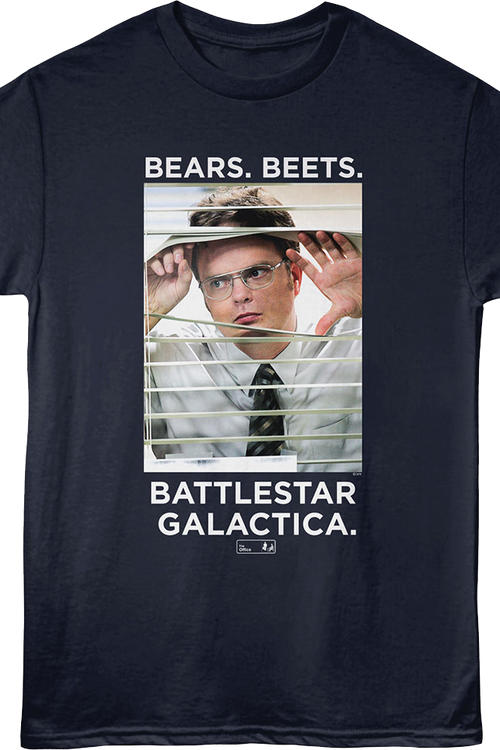 Dwight Schrute Bears Beets Battlestar Galactica The Office T-Shirt