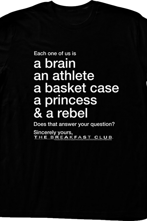 Each One Of Us Breakfast Club T-Shirt