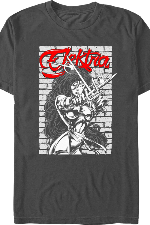 Elektra Brick Wall Pose Marvel Comics T-Shirt