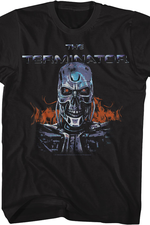 Endoskeleton Flames Terminator T-Shirt