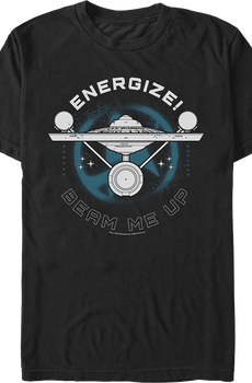 Energize Beam Me Up Star Trek T-Shirt