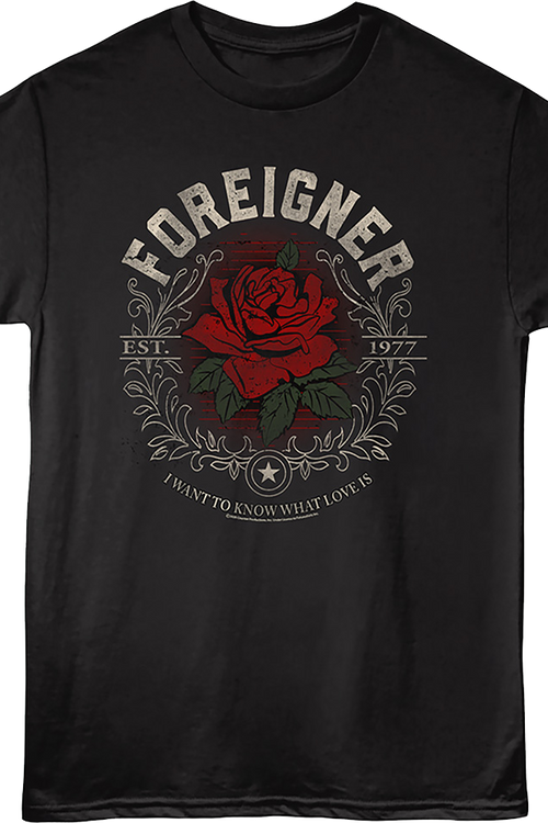 Est. 1977 I Want To Know What Love Is Foreigner T-Shirt