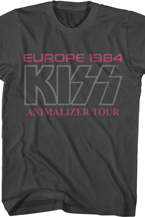 Front & Back Europe 1984 Animalizer Tour KISS T-Shirt