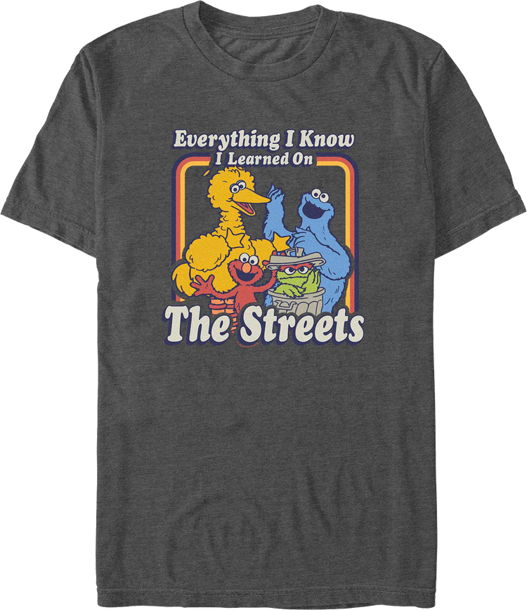 Everything I Know I Learned On The Streets Sesame Street T-Shirt