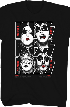 Faces & Names KISS T-Shirt