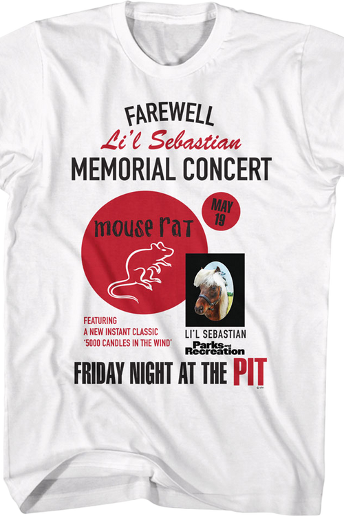 Farewell Li'l Sebastian Memorial Concert Parks and Recreation T-Shirt