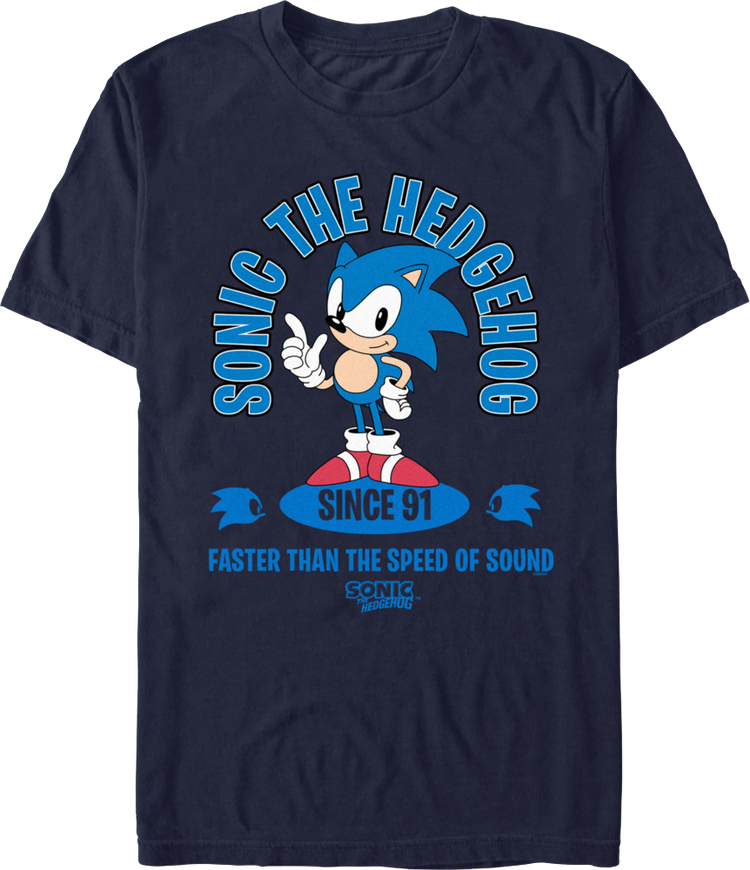 Faster Than The Speed Of Sound Sonic The Hedgehog T-Shirt