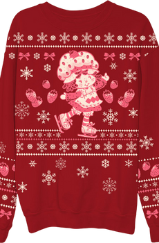 Faux Ugly Christmas Sweater Strawberry Shortcake Sweatshirt