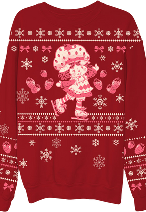Faux Ugly Christmas Sweater Strawberry Shortcake Sweatshirt