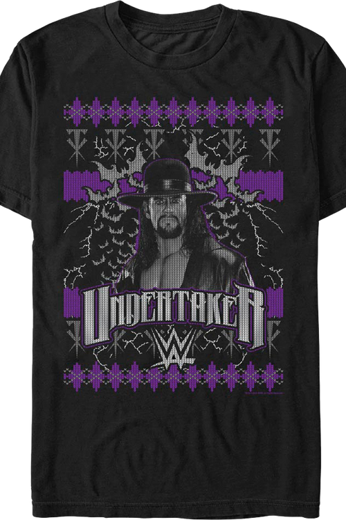 Faux Ugly Christmas Sweater Undertaker T-Shirt