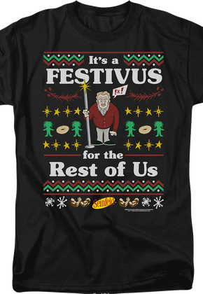 Faux Ugly Festivus Sweater Seinfeld T-Shirt