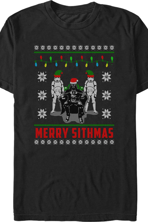 Festive Empire Faux Ugly Christmas Sweater Star Wars T-Shirt