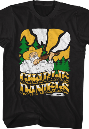 Fiddle Illustration Charlie Daniels T-Shirt