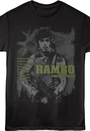 First Blood Let It Go Poster Rambo T-Shirt