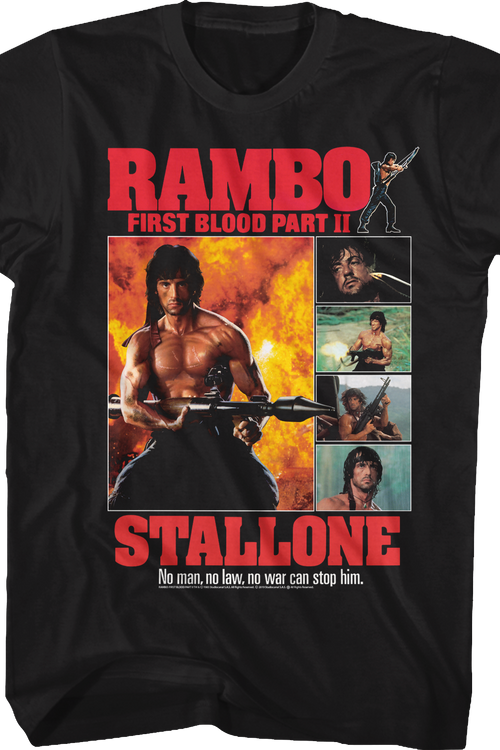 First Blood Part II Collage Rambo T-Shirt