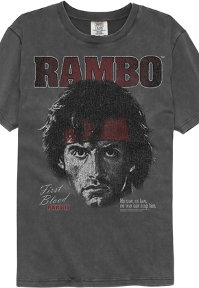 First Blood Pt 2 Portrait Rambo Comfort Colors Brand T-Shirt