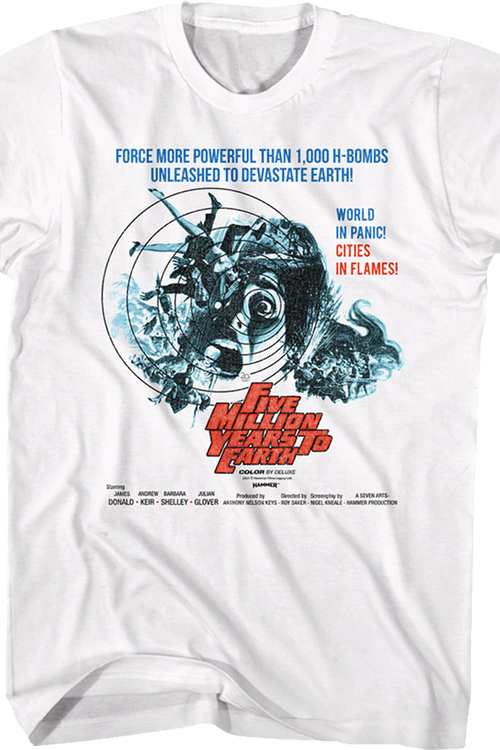 Five Million Years To Earth Hammer Films T-Shirt