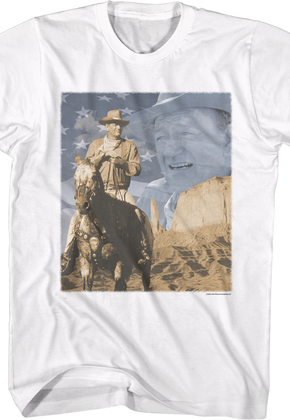 Flag Collage John Wayne T-Shirt