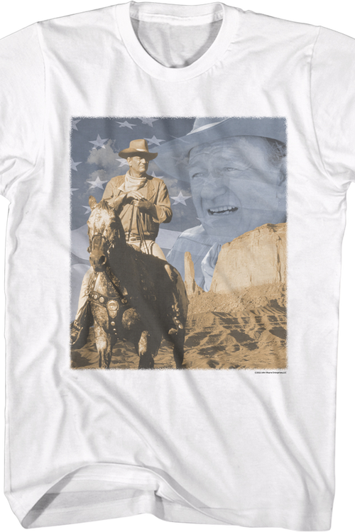 Flag Collage John Wayne T-Shirt